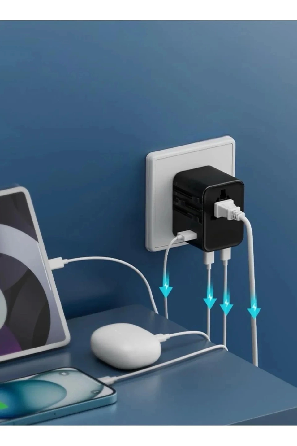 25w Evrensel Seyahat Adaptörü, Eu/us/uk/au Priz Dönüştürücü, 1x Usb, 2x Type-c Hızlı Şarj 25w Evrensel Seyahat Adaptörü, Eu/us/uk/au Priz Dönüştürücü, 1x Usb, 2x Type-c Hızlı Şarj