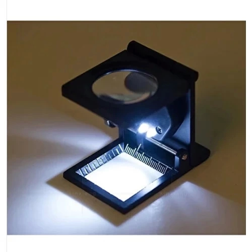 28x28 Mm Katlanır Sayaçlı Metal Lüp, 2 Led Işıklı Büyüteç Tekstil Th9005a 28x28 Mm Katlanır Sayaçlı Metal Lüp, 2 Led Işıklı Büyüteç Tekstil Th9005a