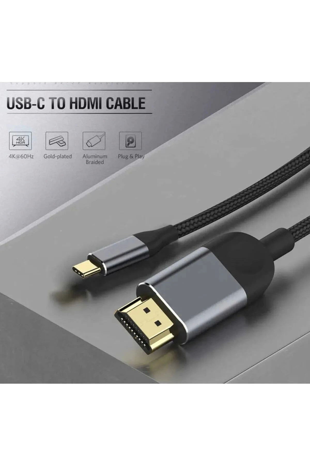 3 Metre 8 Gbps Hız 4k/30 Hz Type C To Hdmı Çevirici Dönüştürücü Tv Telefon Pc Hasır Bağlantı Kablosu 3 Metre 8 Gbps Hız 4k/30 Hz Type C To Hdmı Çevirici Dönüştürücü Tv Telefon Pc Hasır Bağlantı Kablosu