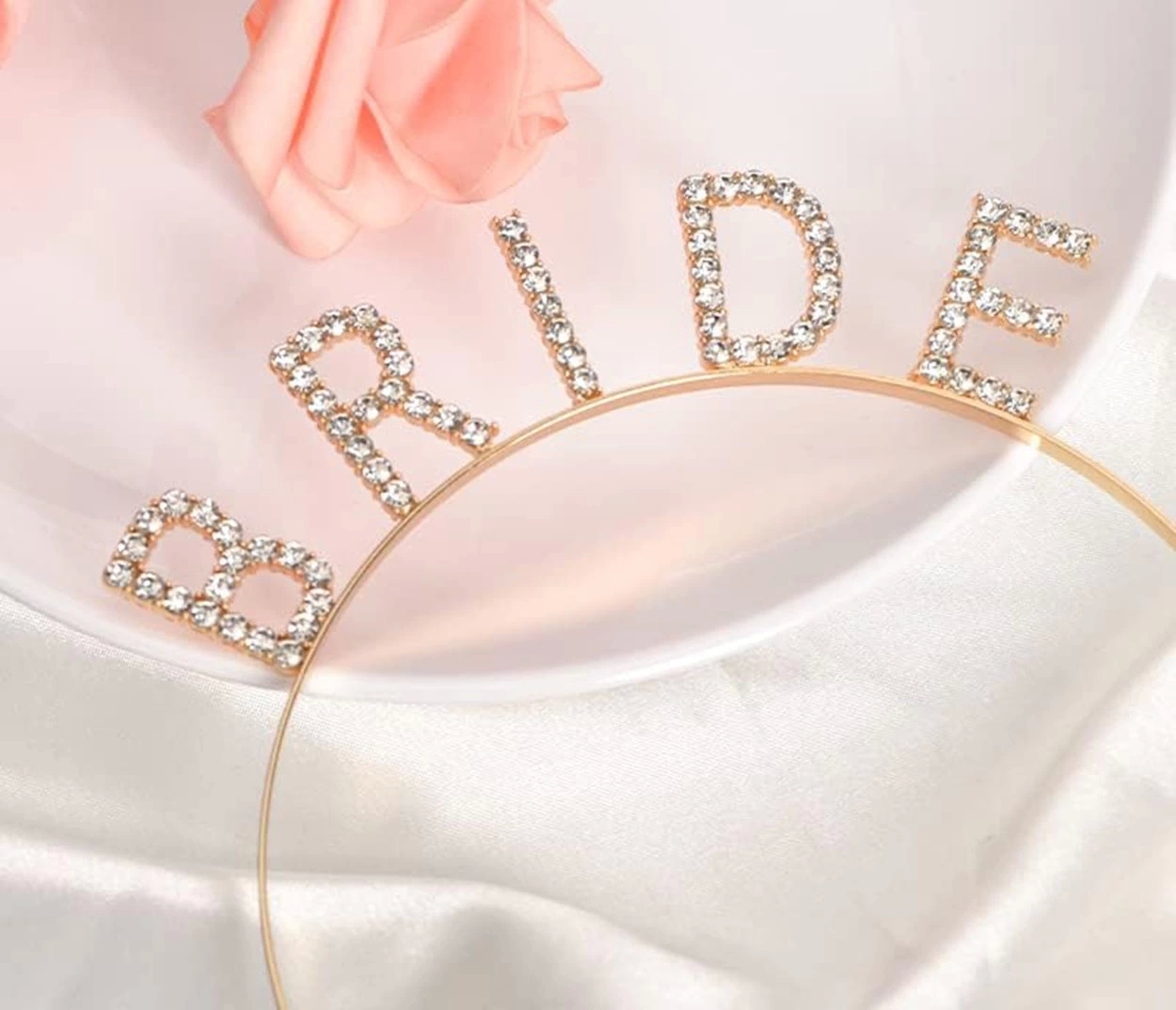 Altın Gold Renk Bekarlığa Veda Kristal Taş Bride Tacı İthal 16x10 Cm Altın Gold Renk Bekarlığa Veda Kristal Taş Bride Tacı İthal 16x10 Cm