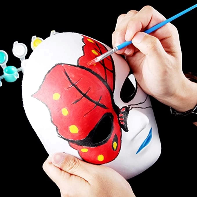 Beyaz Renk Boyanabilir Anonim Tam Yüz Cosplay Maske 24x18 Cm Beyaz Renk Boyanabilir Anonim Tam Yüz Cosplay Maske 24x18 Cm