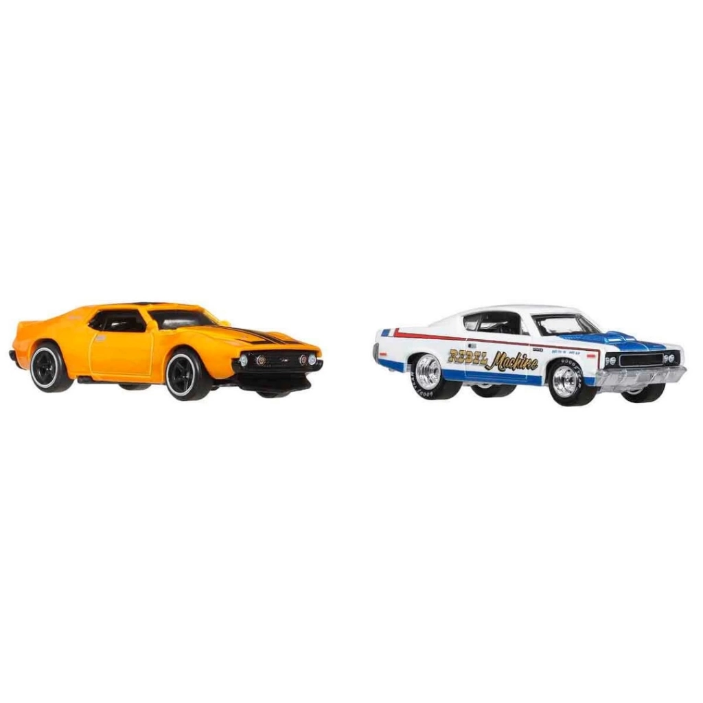 BFS  1:64 Hot Wheels Premium Car Culture 2'li 71 Amc Javelin Ve Amc Rebel Machine