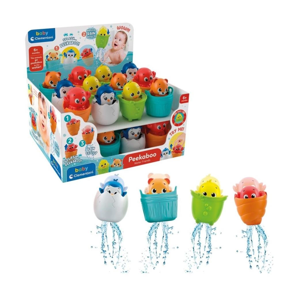 BFS  17655 Saklanan Su Arkadaşları Banyo Oyuncağı, Baby Clementoni, +6 ay
