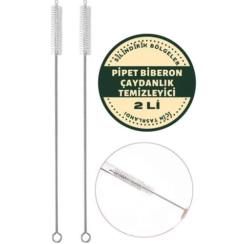 BFS 2 Adet Pipet Emzik Çaydanlık Temizleyici Fırça