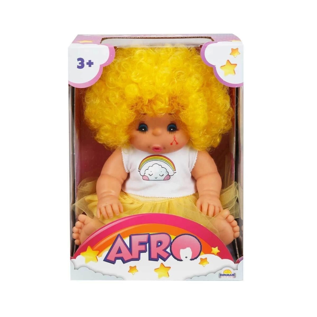 BFS  20040 Afro Kıvırcık Saçlı Bebek 23 cm -Sunman