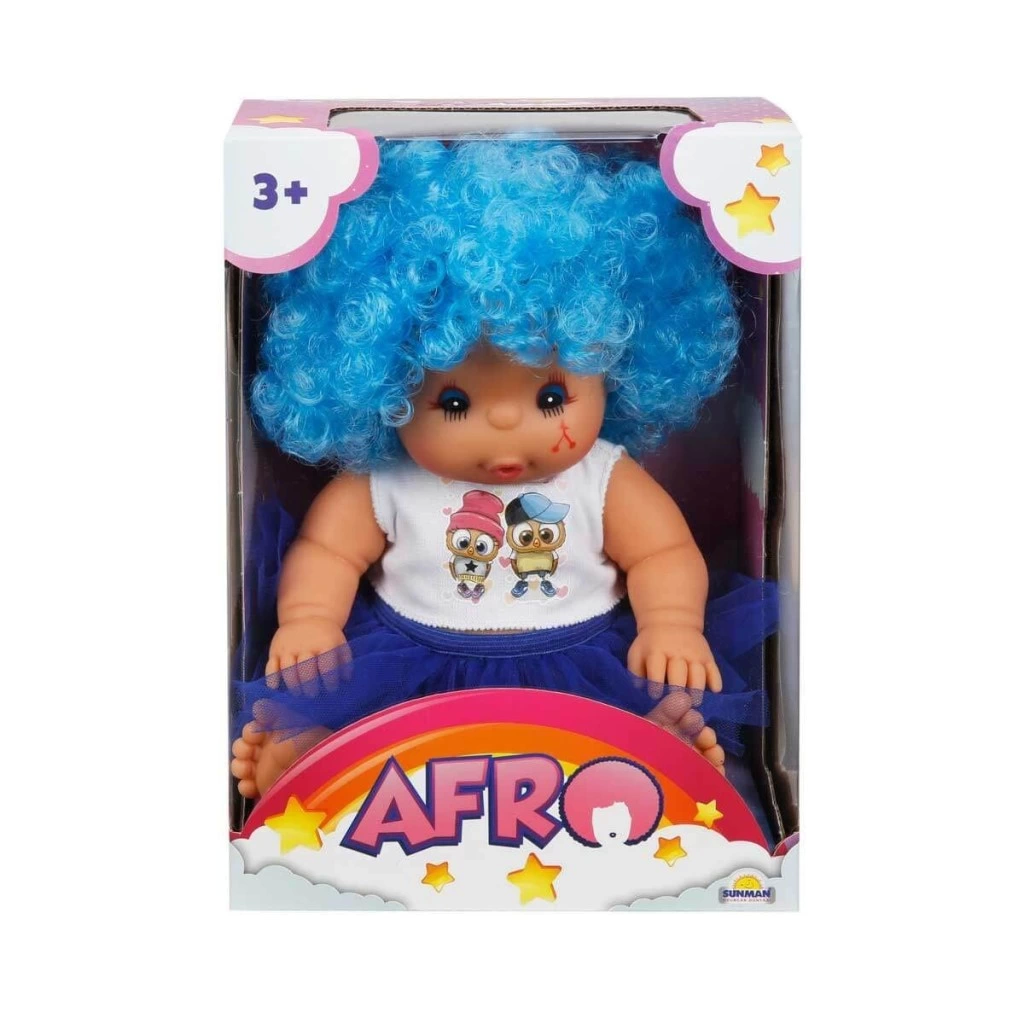 BFS 20040 Afro Kıvırcık Saçlı Bebek 23 cm -Sunman BFS 20040 Afro Kıvırcık Saçlı Bebek 23 cm -Sunman
