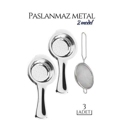 BFS 3 lü Set Metal Çay Süzgeci Cabrera Design