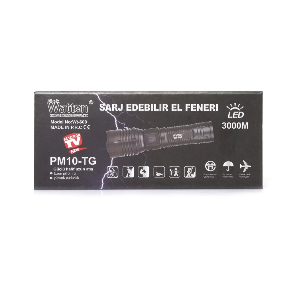 BFS 3000 Lümen  Güçlü El Feneri  Wt-600