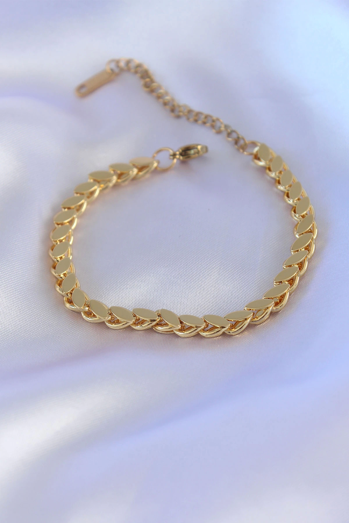 BFS 316L Çelik Arpa Gold Renk Kadın Bileklik