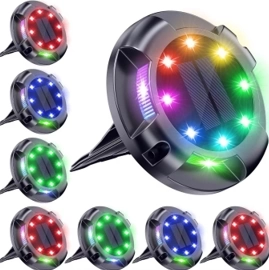 BFS 4'lü Solar Panelli Kazıklı Zemin Solar Ledi 8+4 Led Rgb