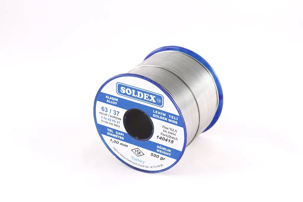 BFS 63-37, 500 Gr 3 Mm - Pastasız Vitray Lehim Teli, Sn:63 - Pb:37
