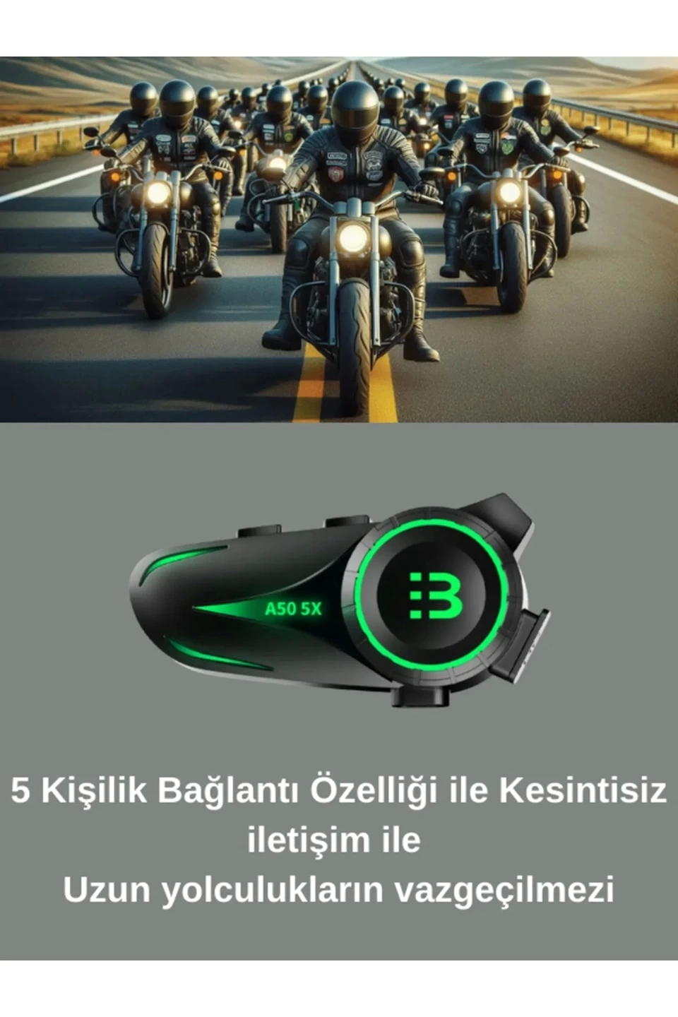 BFS A50 5x Motor Kask Kulaklık Rgb Bluetooth Motosiklet Kulaklık Intercom 5 Kişi Eşleşme
