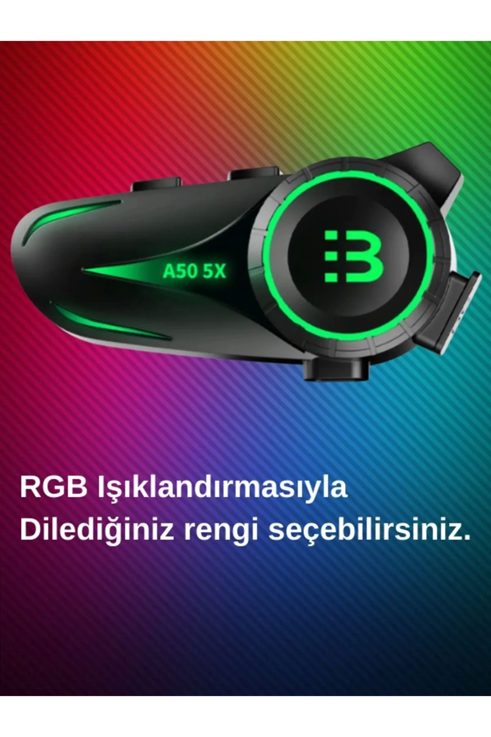 BFS A50 5x Motor Kask Kulaklık Rgb Bluetooth Motosiklet Kulaklık Intercom 5 Kişi Eşleşme