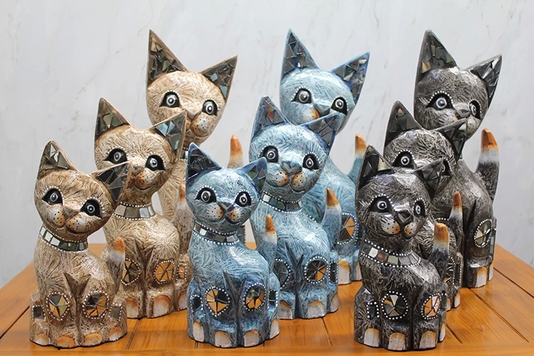 BFS Ahşap 3'lü Kedi Seti 40 Cm Trendy:4