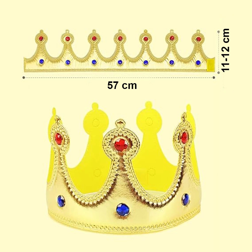 BFS Altın Renk Eva Malzemeden İmal Çocuk Kral Tacı 57 Cm BFS Altın Renk Eva Malzemeden İmal Çocuk Kral Tacı 57 Cm