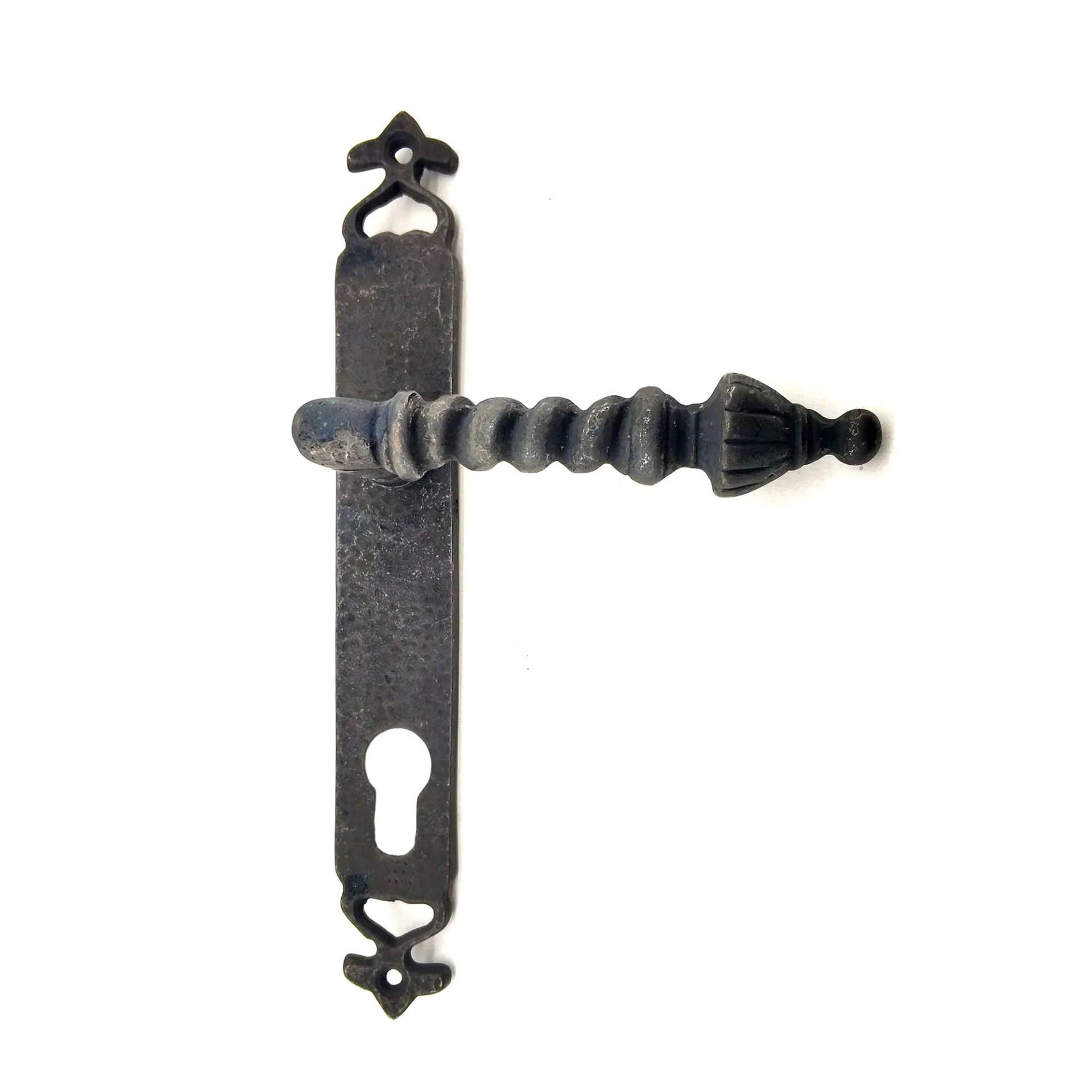 BFS Antika Tarz Dekoratif Pirinç Burma Oda Kapı Kolu - 247x35 Mm, Oksit