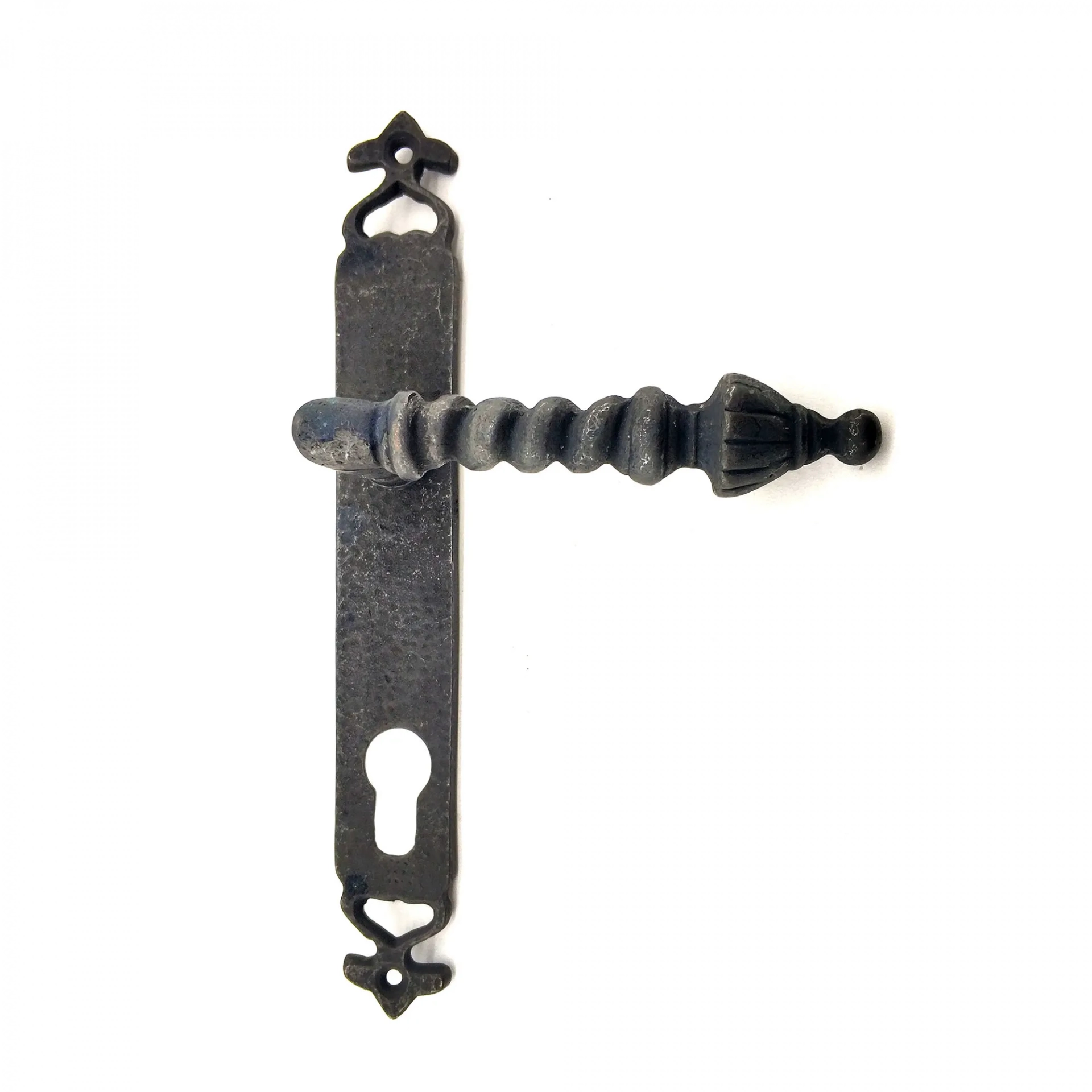 BFS Antika Tarz Dekoratif Pirinç Burma Yale Kapı Kolu - 247x35 Mm, Oksit