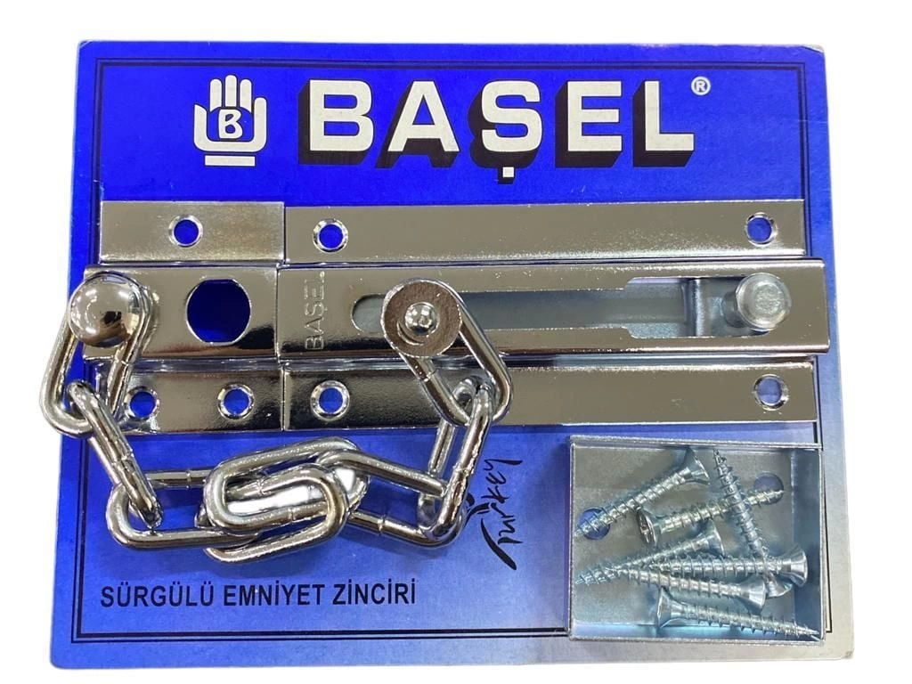 BFS Başel Sürgülü Kapı Emniyet Zinciri Krom