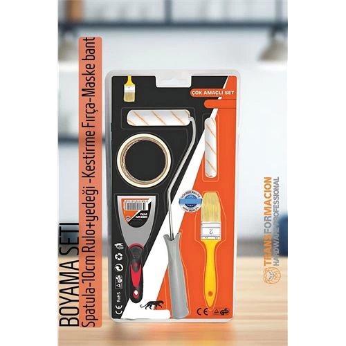 BFS  Boyama Seti - Spatula-10cm Rulo +yedeği -Kestirme Fırça-Maskeleme bant