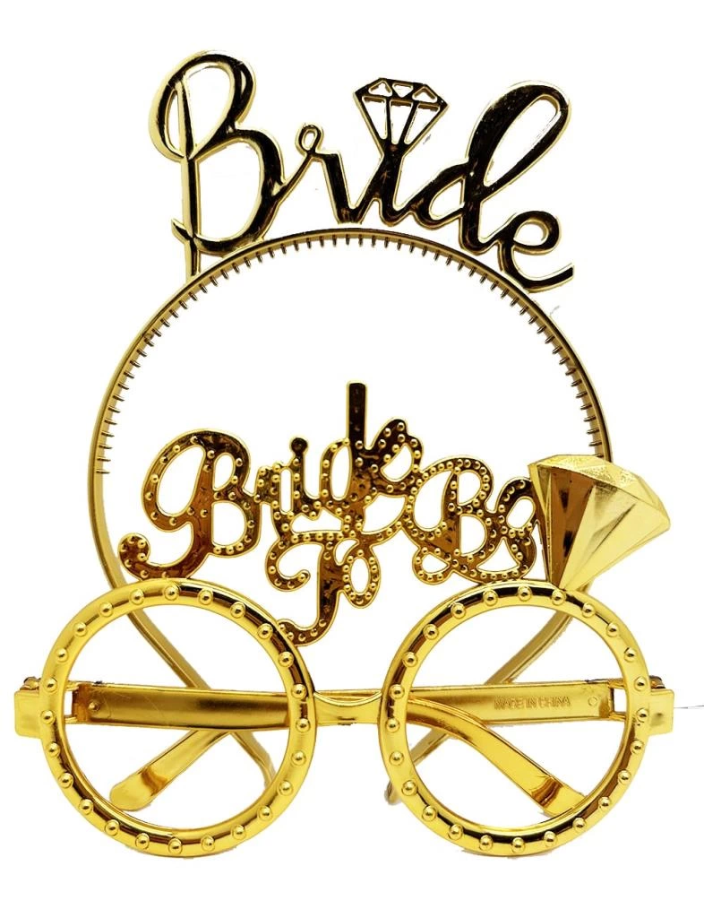 BFS BrideYazılıTaçveBrideToBeYazılıGözlükSetiAltınRenk BFS BrideYazılıTaçveBrideToBeYazılıGözlükSetiAltınRenk