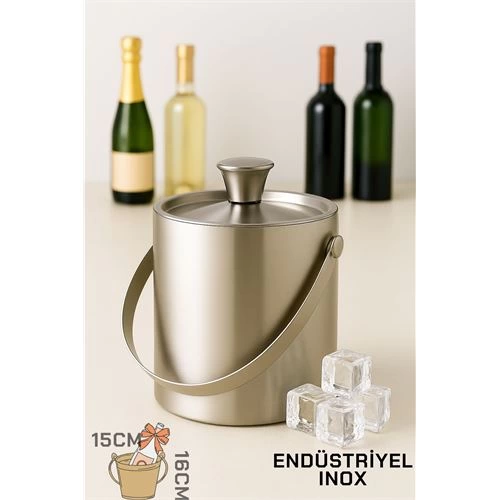 BFS  Buz Kovası Çift Cidarlı Yalıtımlı Endüstriyel Inox Şampanya Şarap Bira Soğutucu BIG