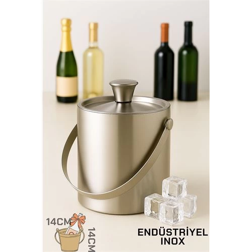 BFS  Buz Kovası Çift Cidarlı Yalıtımlı Endüstriyel Inox Şampanya Şarap Bira Soğutucu MEDIUM