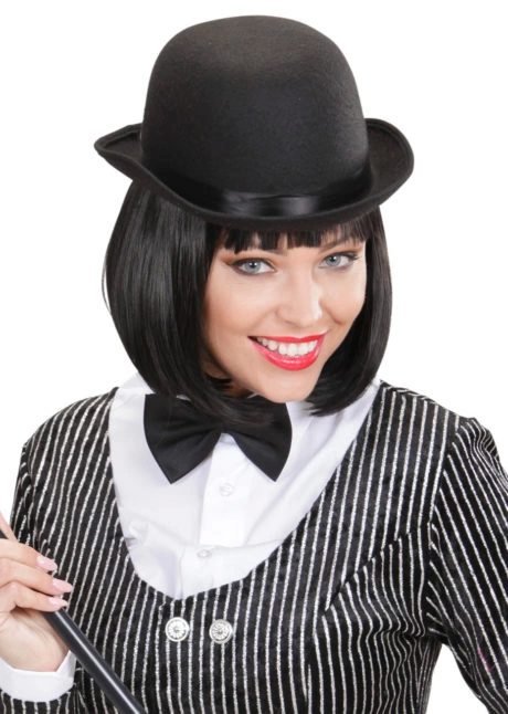 BFS  Charlie Chaplin Stil Yetişkin Şapkası – Siyah Melon Parti Şapkası