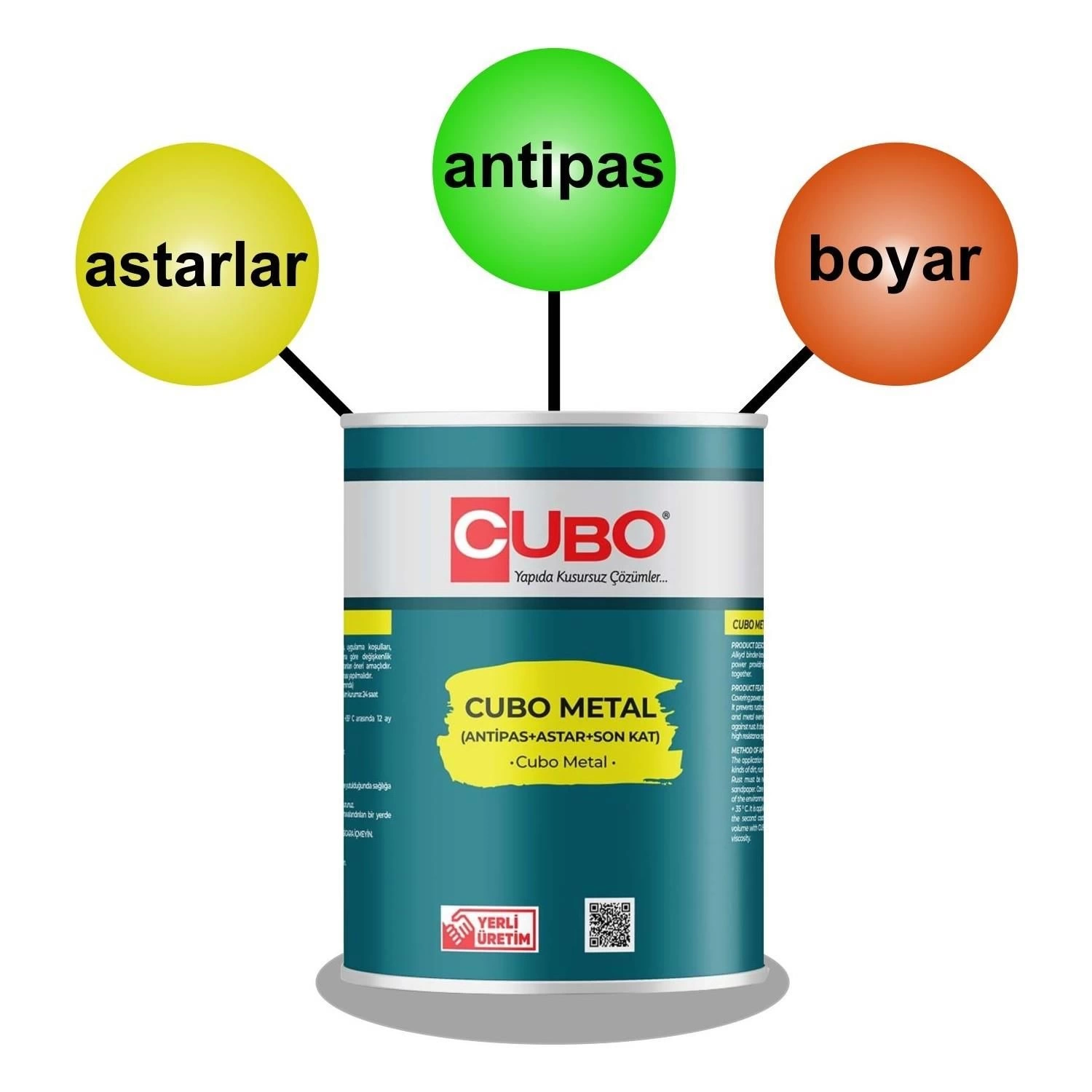 BFS Cubo Metal Pas Boyası Beyaz 2,5 Litre BFS Cubo Metal Pas Boyası Beyaz 2,5 Litre