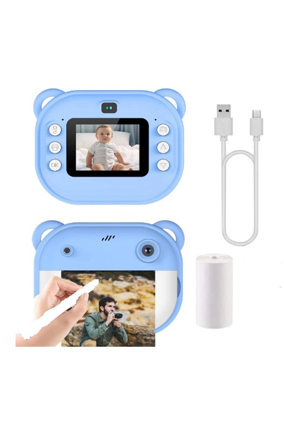 BFS Dijital Video Kayıt Fotoğraf Çocuk Kamerası Anlık Termal Resim Kağıt Baskılı