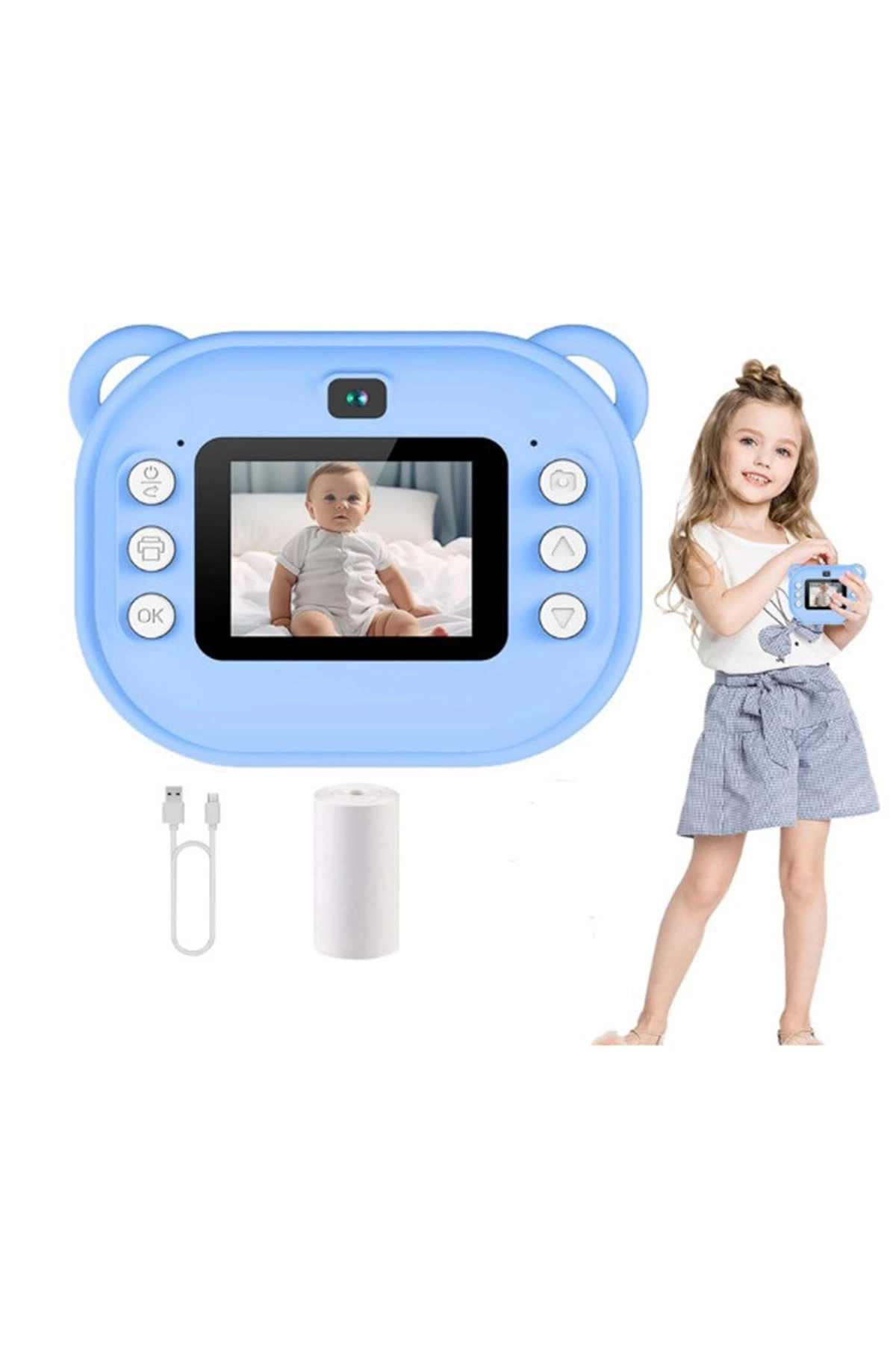 BFS Dijital Video Kayıt Fotoğraf Çocuk Kamerası Anlık Termal Resim Kağıt Baskılı