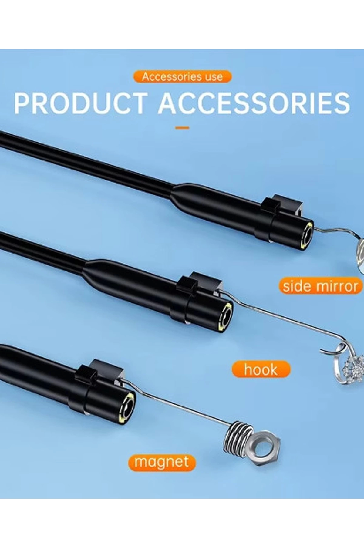 BFS Endoskop Yılan Video Kamera Ios Ve Android Uyumlu Led’li 10 Metre 8 Mm Sert Kablo 2mp BFS Endoskop Yılan Video Kamera Ios Ve Android Uyumlu Led’li 10 Metre 8 Mm Sert Kablo 2mp