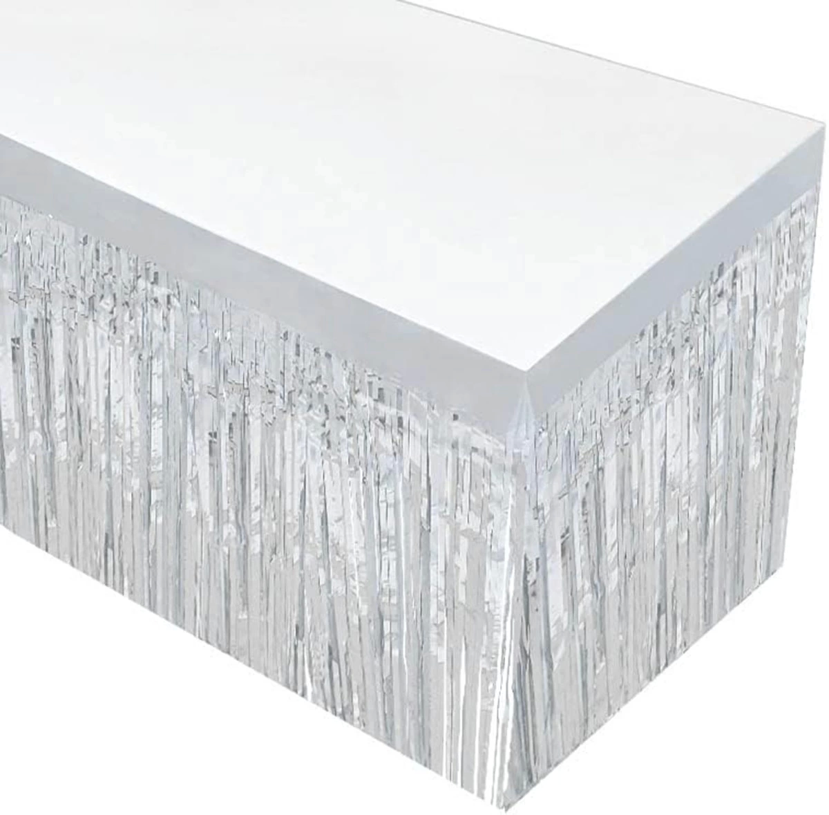 BFS Gümüş Metalize Masa Eteği 275x75 Cm – Kendinden Yapışkanlı