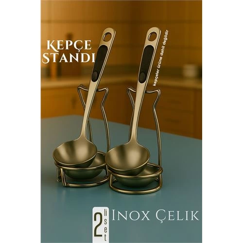BFS  Inox Kepçe Standı - 2 li Kaşık Kepçe Standı- Profesyonel Şef Tasarımı