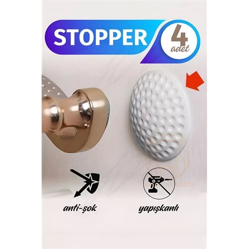 BFS Kapı Stopperi Golf Topu Model Kapı Çarpma Önleyici 4 Adet