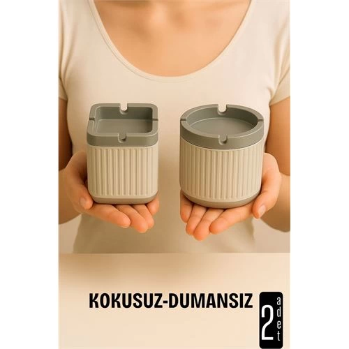 BFS Kokusuz Dumansız Küllük - 2 li Küllük Seti Kafe Küllüğü Restoran Küllüğü Masaüstü Küllük