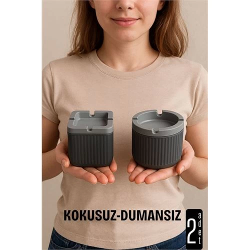 BFS Kokusuz Dumansız Küllük -2 li Küllük Seti Kafe Küllüğü Restoran Küllüğü Masaüstü Küllük