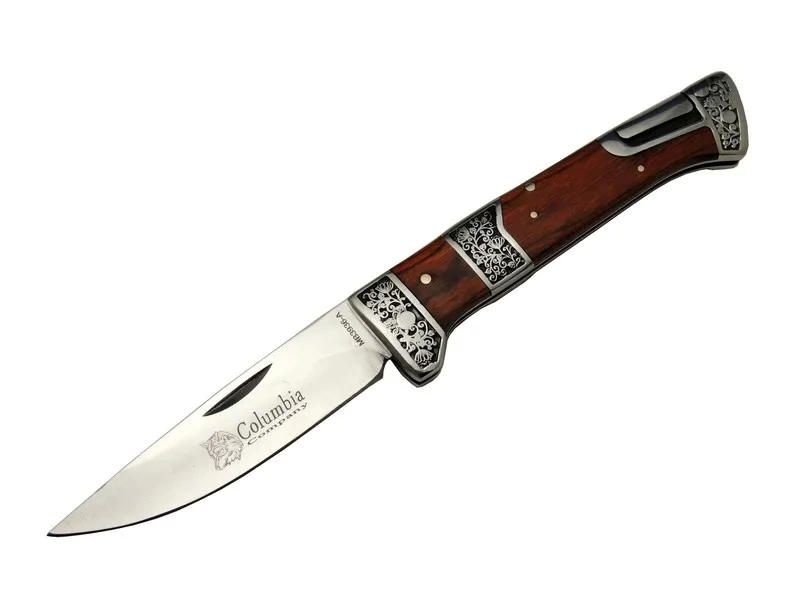 BFS Mb3936a Kahverengi Av / Kamp Çakısı 20cm- Manuel, İşlemeli, Kemerlikli, Ahşap Sap