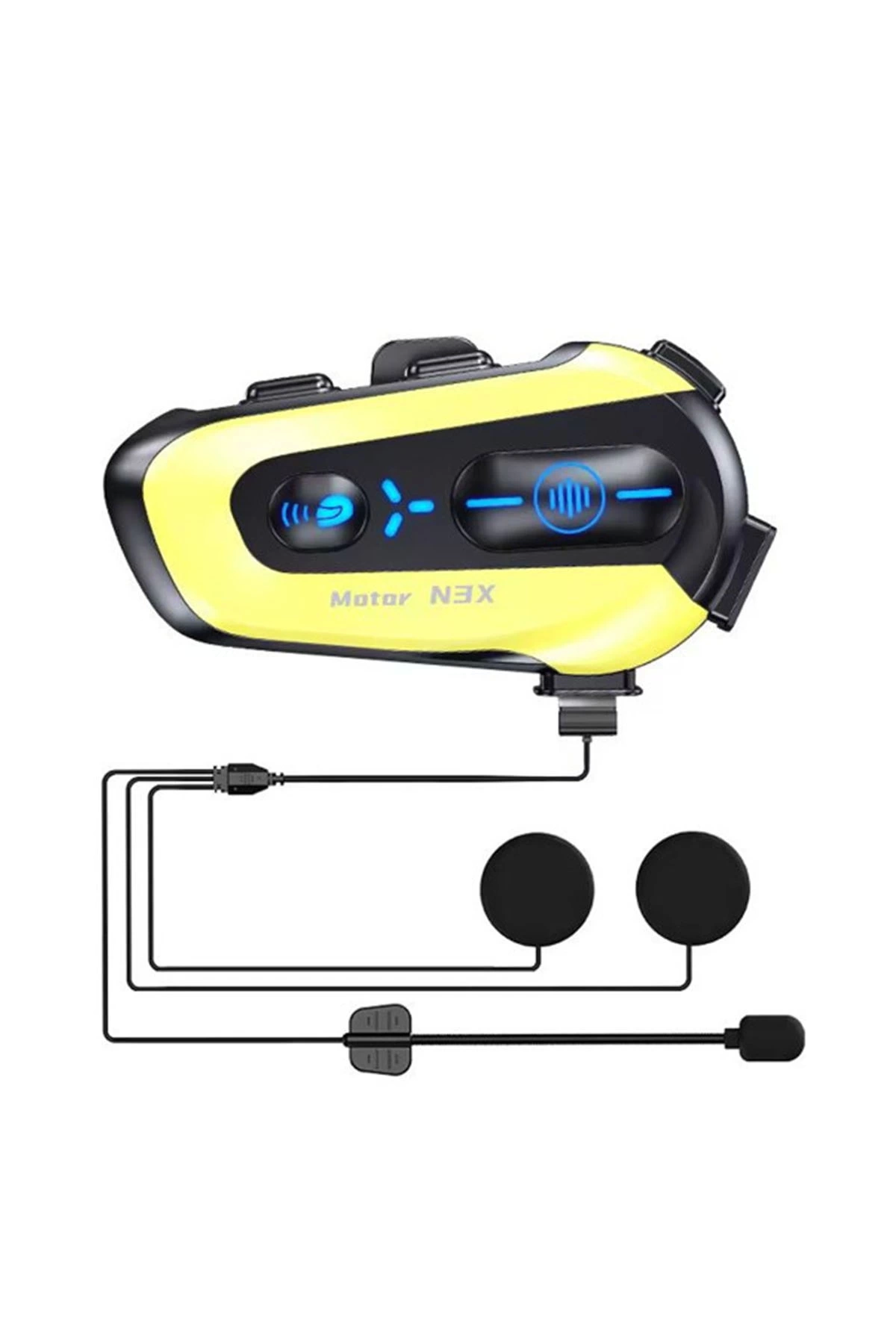 BFS N3x Rgb Işıklı Intercom 3 Kişi Bağlantılı 1000mah Motosiklet Bluetooth Kulaklık Seti