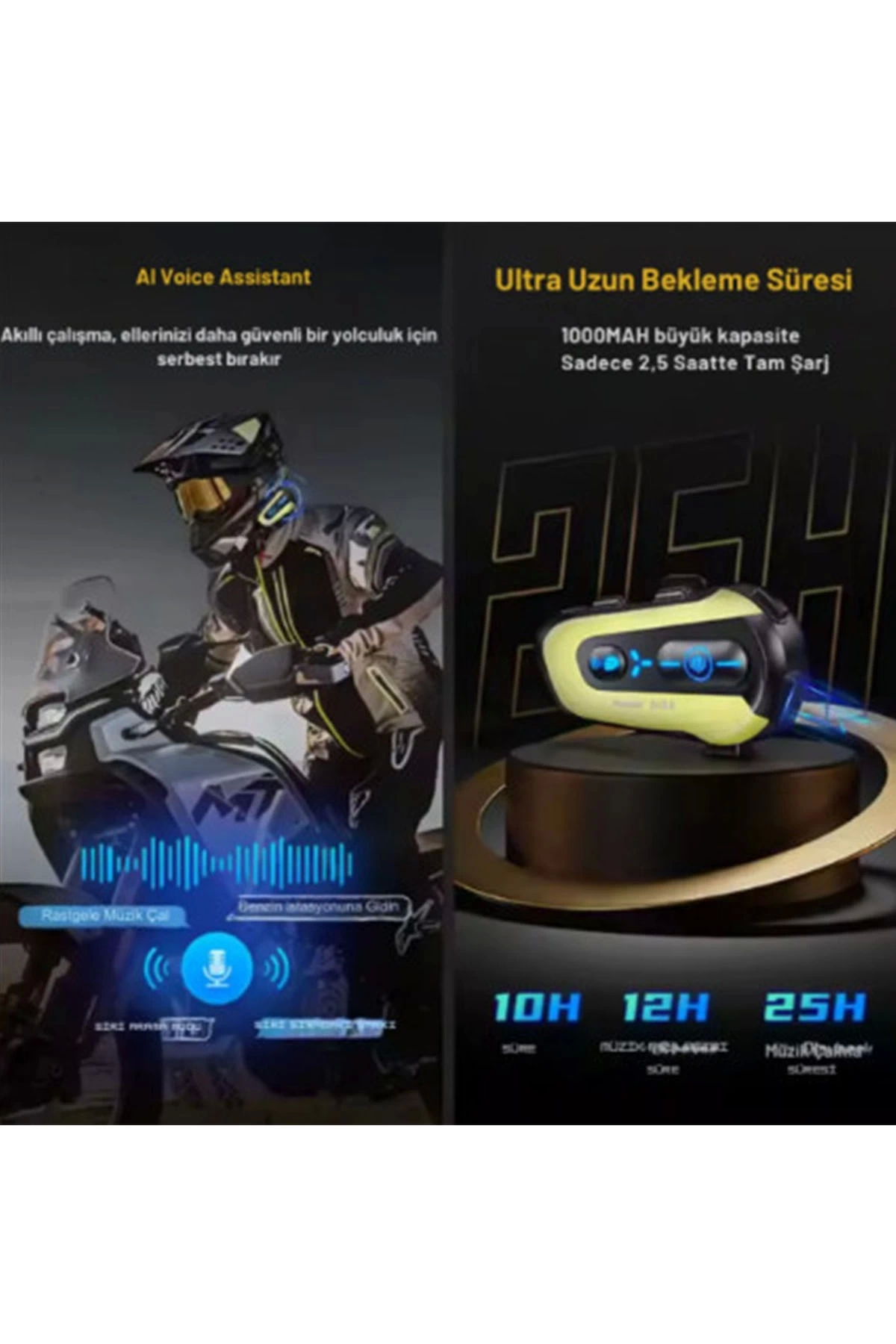 BFS N3x Rgb Işıklı Intercom 3 Kişi Bağlantılı 1000mah Motosiklet Bluetooth Kulaklık Seti BFS N3x Rgb Işıklı Intercom 3 Kişi Bağlantılı 1000mah Motosiklet Bluetooth Kulaklık Seti
