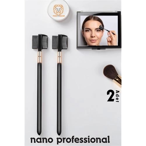 BFS  Nano Kaş Fırçası Kirpik Tarağı 2 ADET  Absolute Professional