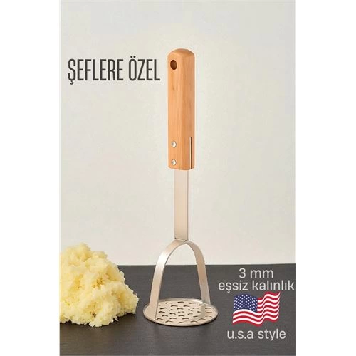 BFS  Patates Ezici 3 mm Kalınlık 304 Paslanmaz Çelik Havuç Muz Avokado Ezici