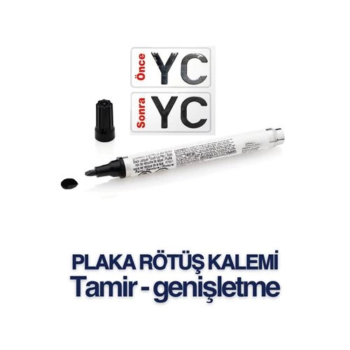 BFS  Plaka Yazma Rötüş Kalemi Plaka Kalemi SİYAH
