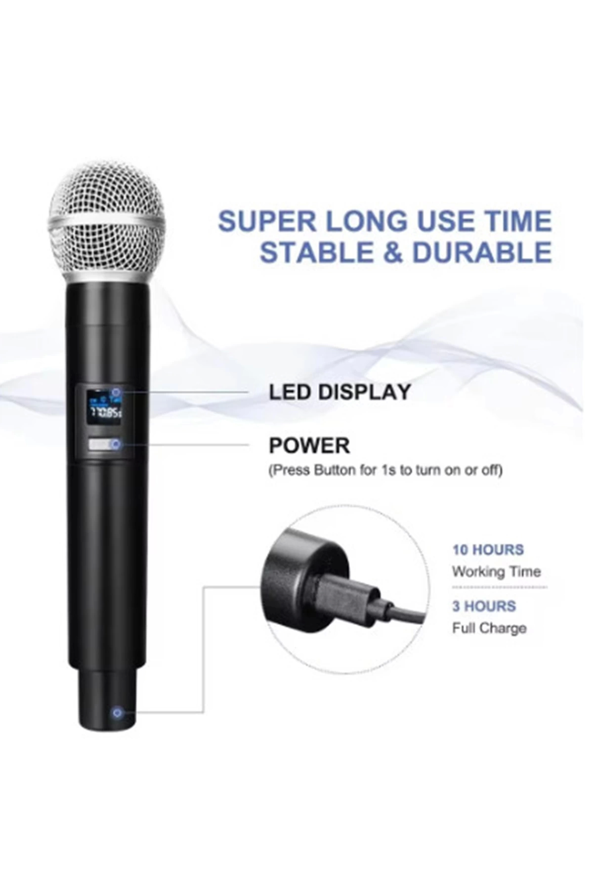 BFS Profesyonel Çiftli Kablosuz Mikrofon Seti Karaoke Şarj Edilebilir 50 Metre Mesafe BFS Profesyonel Çiftli Kablosuz Mikrofon Seti Karaoke Şarj Edilebilir 50 Metre Mesafe