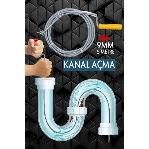 BFS Profesyonel Kanal Açma Sprali  Kanal Gider Tıkanık Açıcı 5 mt
