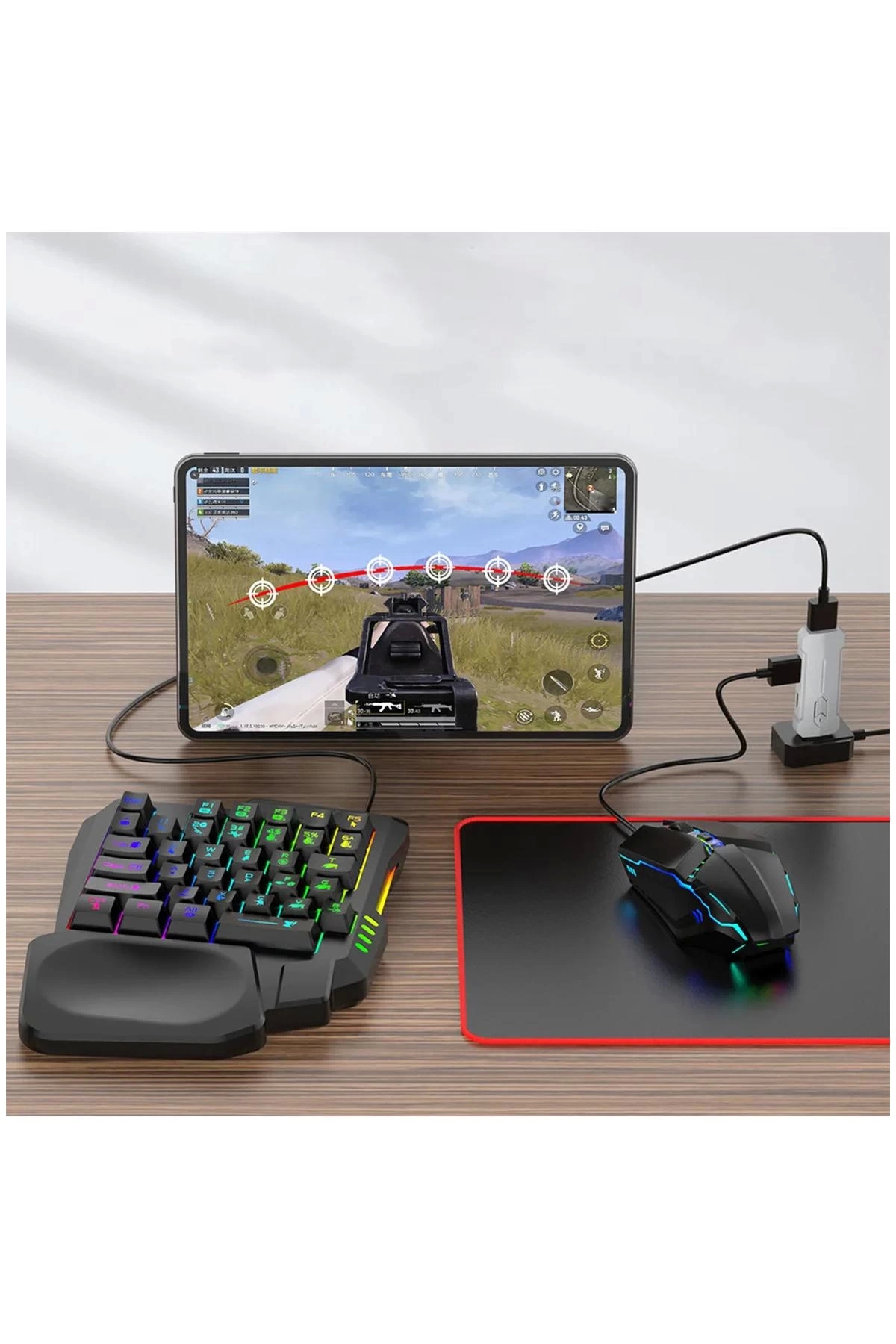 BFS Pubg Mobil Oyun Kiti 5in1 Bt5.3 Klavye Mouse Dönüştürücü Seti Pugb Seti