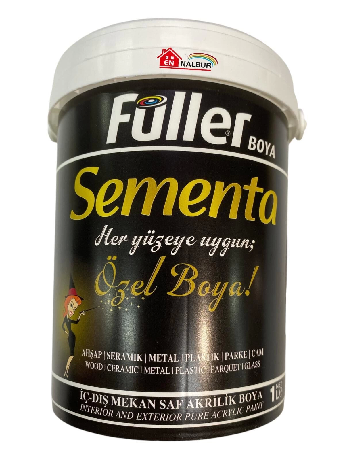 BFS Sementa Özel Su Bazlı Saf Akrilik Boya 1 Litre Antrasit