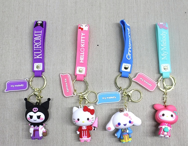 BFS Silikon Kuromi Ve Hello Kitty Anahtarlık Alk4249