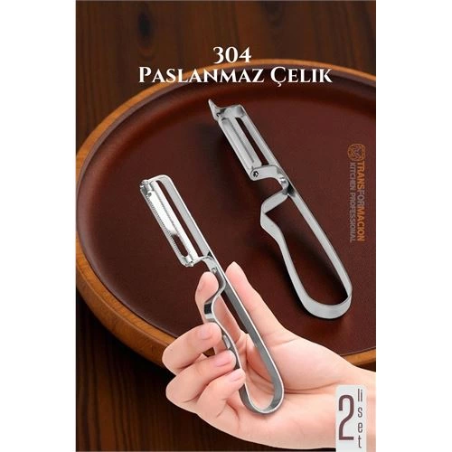 BFS  Soyacak Seti- Sebze Soyacağı Profesyonel Paslanmaz Çelik 2 li SET