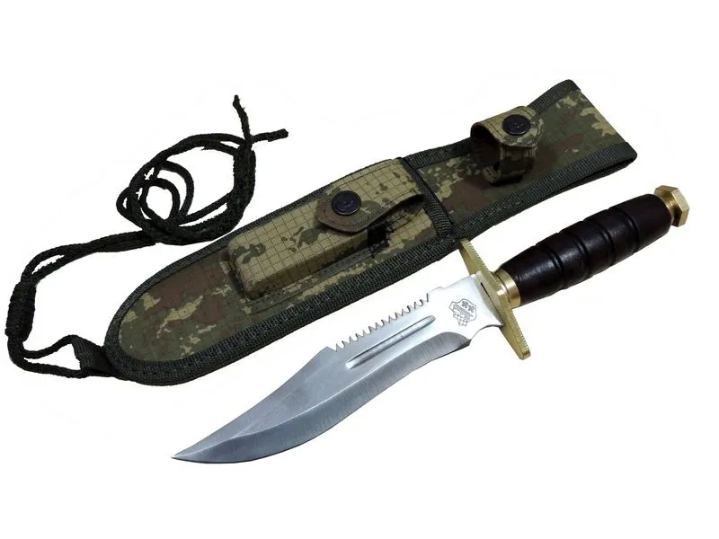 BFS T.c. Standart Komando Bıçağı 30 Cm - Tırtıklı, Kamuflaj Kılıflı