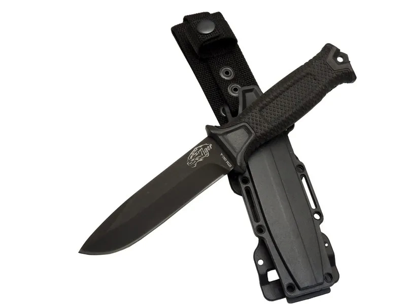 BFS Tiger Tactical Htm 1041 A Siyah Outdoor / Survival Bıçak 27cm - Kauçuk Sap, Kılıflı, Kutulu